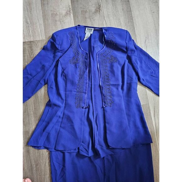 R & M Richard's Size 16 Royal Blue Dress and Blazer - Picture 12 of 12